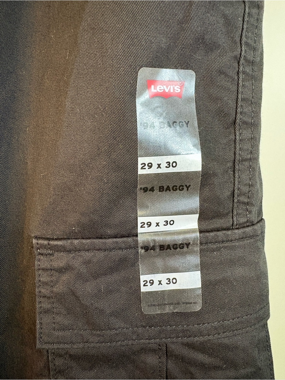 Levi's Black LEVI’S ‘94 Baggy Cargo - Black Sz 29 - Picture 4 of 6
